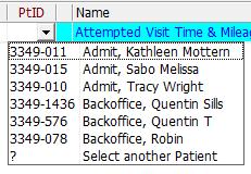 If you have traveled to the patient s home and you are unable to make the visit on that day, AND the visit can be rescheduled during the Medicare week to meet ordered visit frequency; complete the