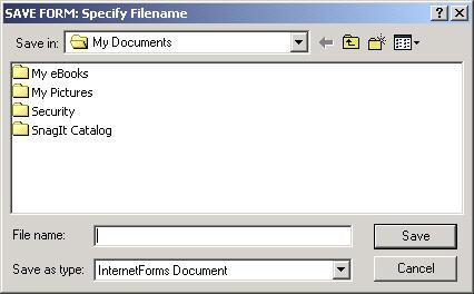 Save Form window Browse to where you want to save the application on your computer. Enter the name using the AGENCY_PILastName_Keywords format in the File name field. Click the Save button.