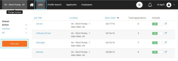 Posting a Job As a Snagajob user, you have the ability to post positions to begin receiving applications.