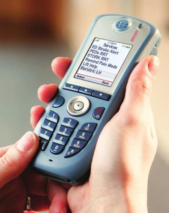 Preset messages on Ascom handsets allow nurses to quickly summon response teams with the touch of a button. Options are: 1. Adult Rapid Response Team 2. Behavioral Health Rapid Response Team 3.
