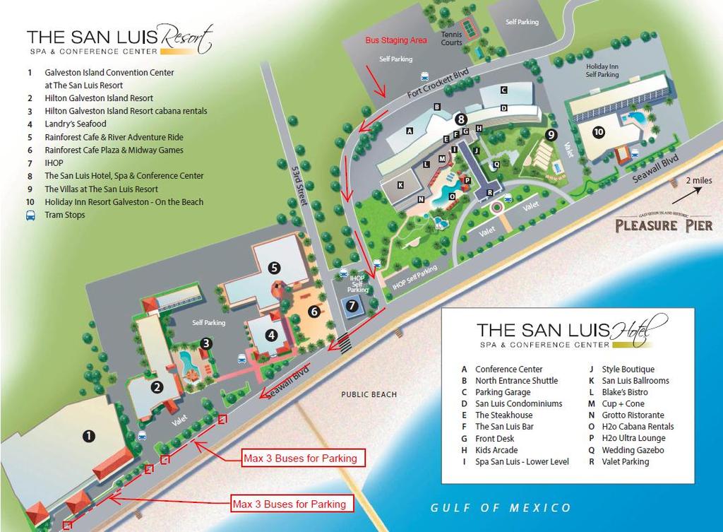 HOSA Texas 2015-2016 Conference Closing Ceremony Bus Route & Parking Strategy Buses will be staged at the San Luis Resort, Self Parking lot.