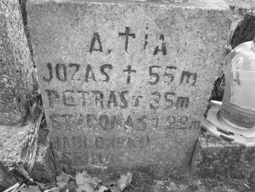 5. Juozas Jablonskis Po Antrojo pa sau linio karo Juozas Jablonskis (1903 1958) susituokė su Malina, bet abu vaikų neturėjo.