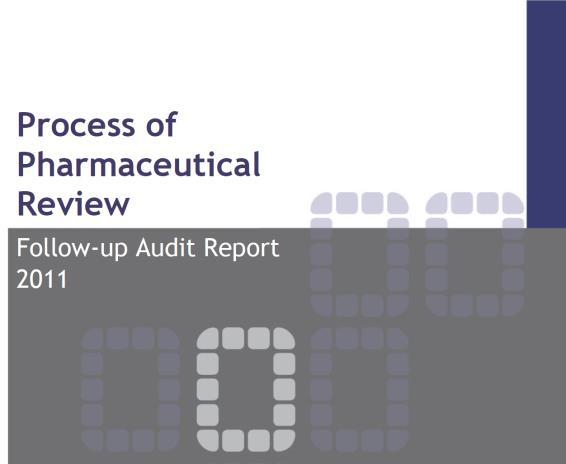 Medication History Documentation In 2010 the Pharmaceutical Review Policy