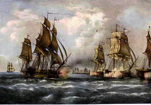 the Bonne Homme Richard American captain John Paul Jones attacked the British warship Serapis and