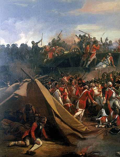Storming of the British redoubts on October 14, 1781 After 21 days of constant attack, the British