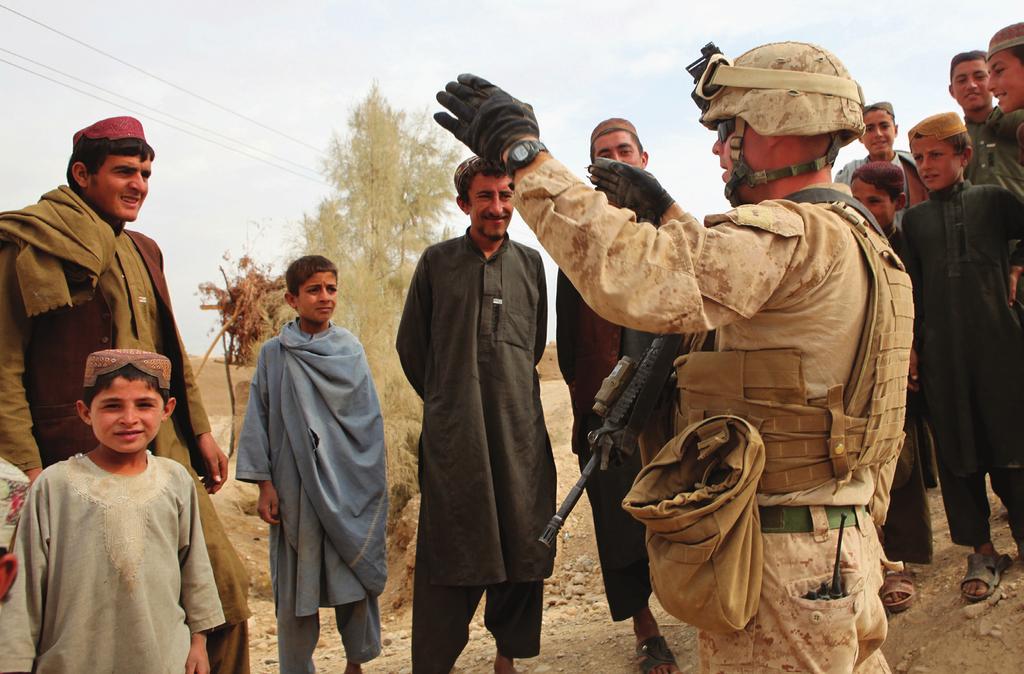 also improved relationships with the local Afghans, evident by their positive reaction to the Marines