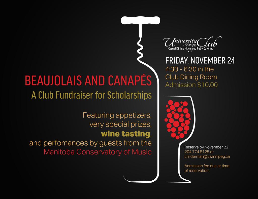 Upcoming Events Over the past 3 years, our Beaujolais and Canapés night has generated