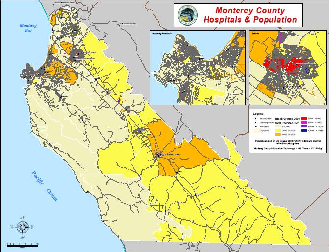 Appendix D Population Density Map of Monterey
