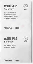 Simplify the regimen Investigate customized packing Example DISCLAIMER: This is NOT an endorsement for PillPack. I do not receive any form of payment or perks from PillPack. https://www.pillpack.