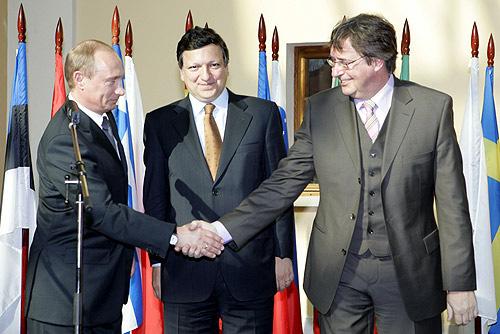 EU-RU Common Spaces President of Russia Vladimir Putin, Chairman of the European Commission Jose Manuel Barroso and Head of Delegation of the