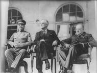Tehran Conference Nov 28-Dec 1, 1943 in Tehran, Iran The Big Three met personally Winston Churchill, Franklin Roosevelt, and Joseph Stalin Planned the final assault against Hitler and