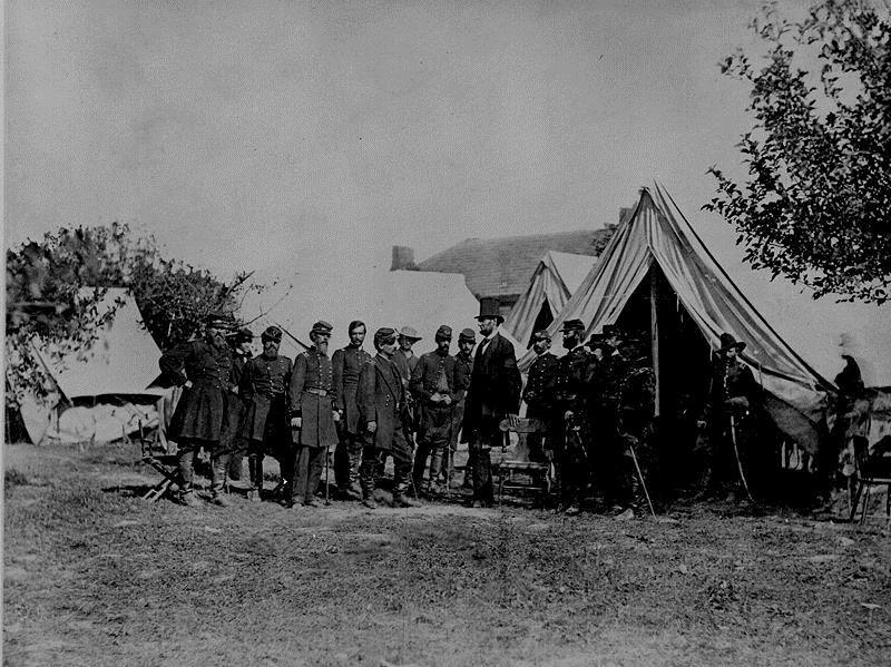 President Lincoln visiting the