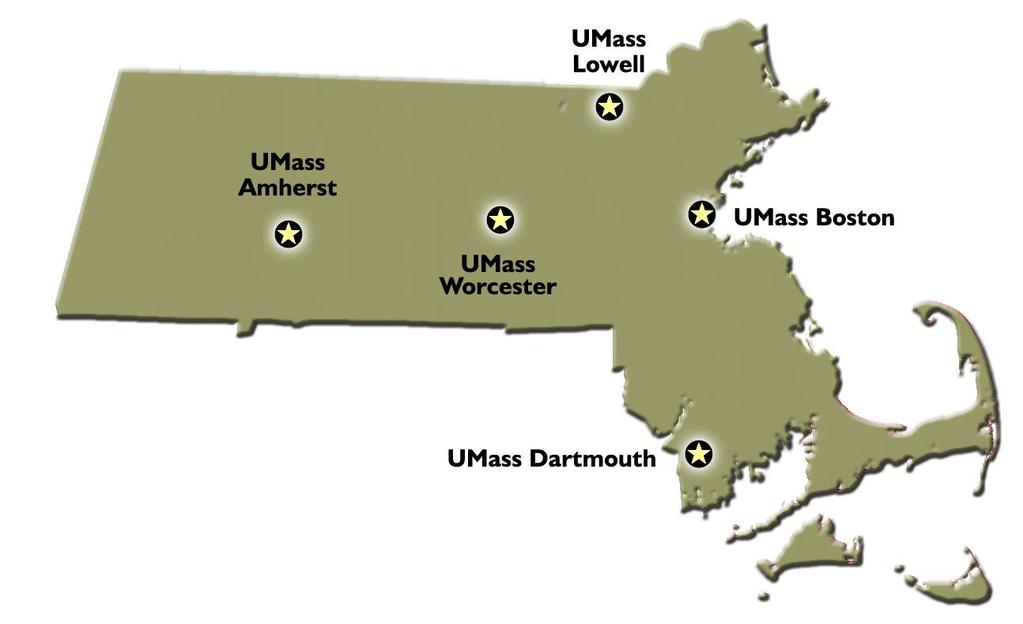 A State-wide Institution with State-wide Impact Center for Hierarchical Manufacturing (UMA) Massachusetts Biotechnology Research Park, Worcester (UMMS) UMass Lowell Massachusetts Medical Device