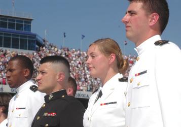 THE NAVAL ACADEMY Serves our nation by producing quality, career minded, male and female graduates from diverse backgrounds, in the right quantity, with the following essential attributes to serve
