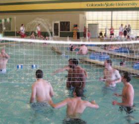 Aquatics Take advantage of our new pool facility featuring a rock wall, current channel, four lap lanes, zero depth entry with sprayers, volleyball and basketball area, spa, sauna, and steam room!