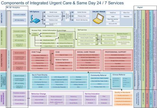Governing Body: Clinical Commissioning Executive Date Paper XX The component parts of the Integrated Urgent Care Service are shown below, aspects of this will be delivered through the 111 / IUC