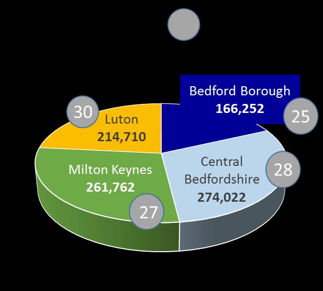 5 There are three hospitals located in the BLMK area: Bedford Hospital NHS Trust (Bedford Hospital) Luton and Dunstable University Hospital NHS Foundation Trust (Luton & Dunstable Hospital / L&D