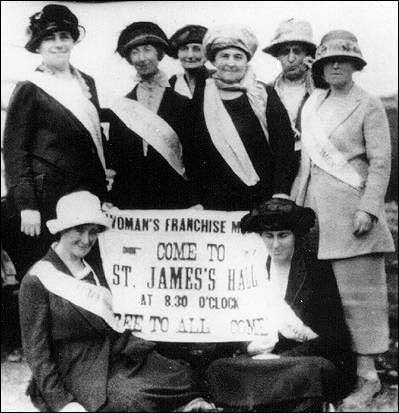 Early suffragettes (those who advocated the right of women