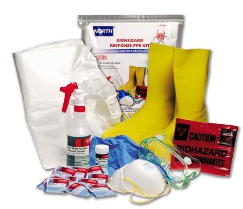 CONTENTS: Spill Clean-Up Kit Disposable gloves, face mask and safety glasses Small scoop or dust pan and brush, shovel Absorbent pads or powders for liquid spills Cleaning rags or paper towel