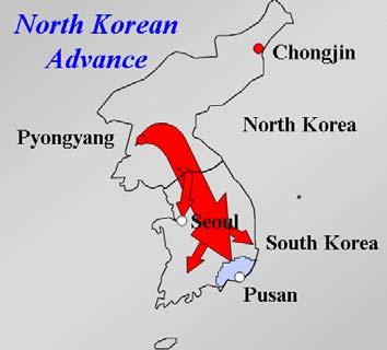 North Korea, having obtained a massive amount of weapons from the Soviet Union and the Chinese Communist Party, prepared to invade the South to establish communism in the entire peninsula.