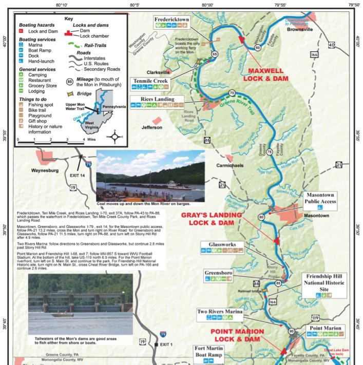 A. Continued Improvement of River Access and Riverfront Amenities An inventory of the participating River Towns revealed multiple points of access to the Monongahela River but considerable variation