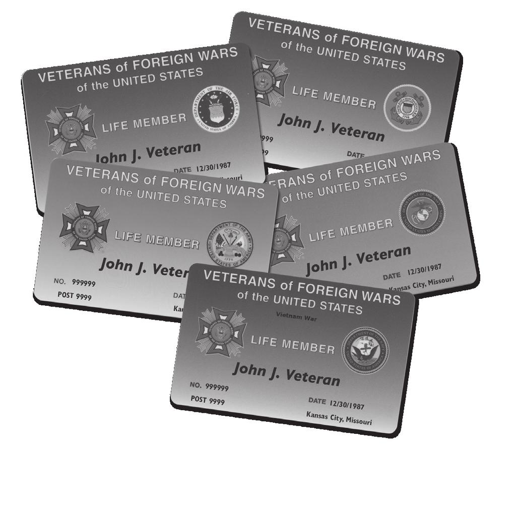 NO COST REPLACEMENT LIFE MEMBER CARD PERSONALIZED LIFE MEMBER CARDS Use the MCR form (see p. 35) to request a replacement card for a life member.
