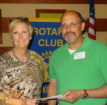 Pictured (1) here are (l - r) Brandon Roberts, Karen Doyle, and Club President Bob Stone.