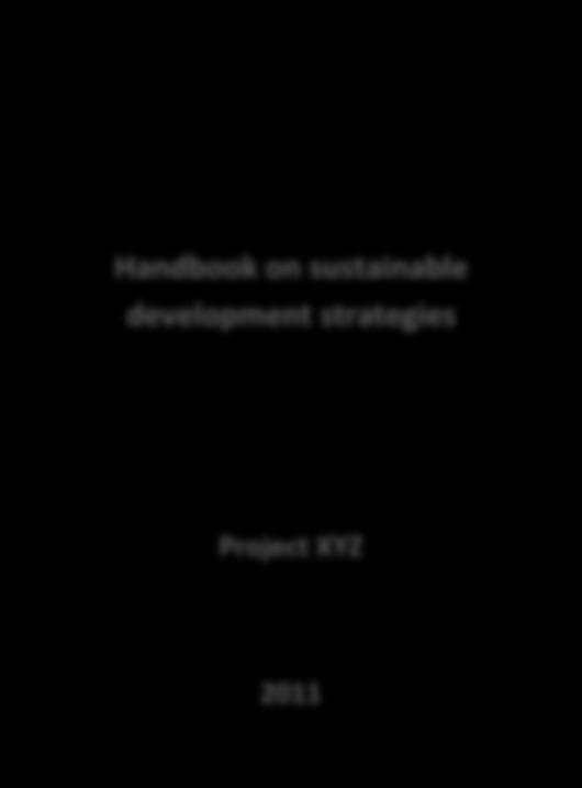 1b) Publication Cover page Handbook on sustainable development strategies