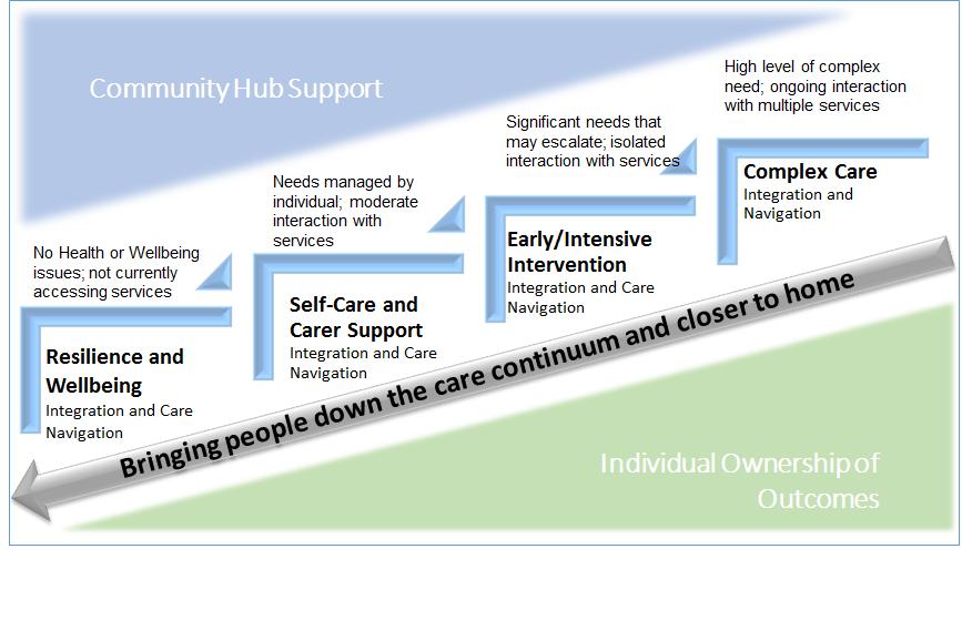 The diagram below shows the characteristics of people accessing the different type of services.