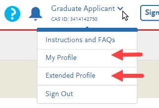 Changing Profile You can view and update My Profile and Extended Profile answers before submitting the application. Once you submit an application, no changes can be made.