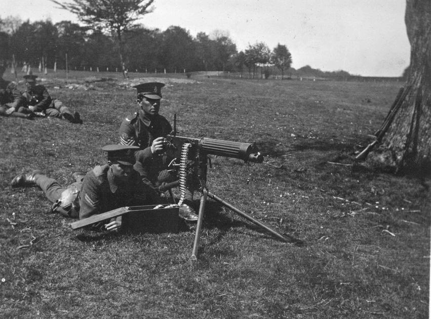 Life at Clandeboye Training Camp Men of the 13th Battalion Royal Irish Rifles Machine Gun Company.