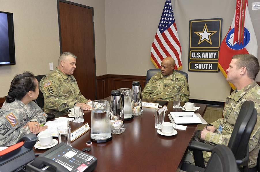 of the Army South family. December 7th we hosted Lt. Gen. Larry D. Wyche, U.S. Army Materiel Command deputy commander, at our headquarters to assess the valuable support that AMC provides to US Army South.