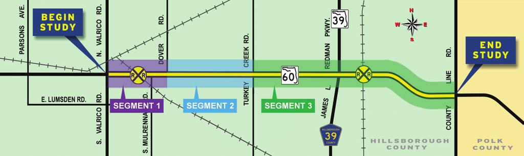 Page 2 Study Purpose The Florida Department of Transportation (FDOT) is conducting a Project Development and Environment (PD&E) study to evaluate alternative improvements along State Road (SR) 60,