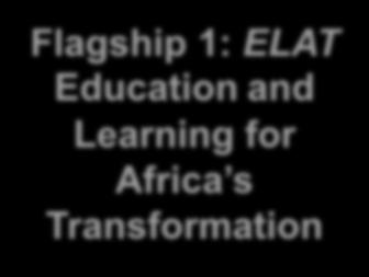 Activities in the Education Sector: Build world class education and training systems in Africa to prepare youth for 21 st