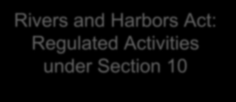 Rivers and Harbors Act: Regulated