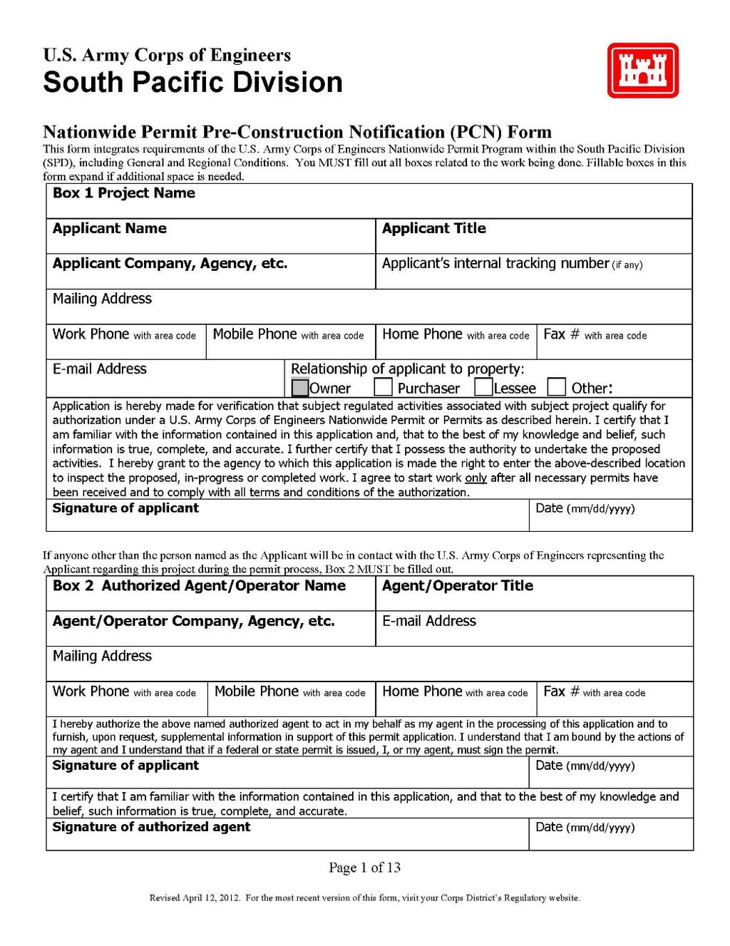 NWP PCN Form As