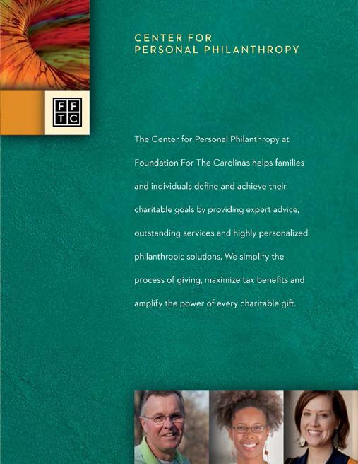 YOUR HOME FOR PHILANTHROPY Foundation For The Carolinas Luski-Gorelick Center for Philanthropy 220 North Tryon Street Charlotte, NC 28202 Phone: 704.973.