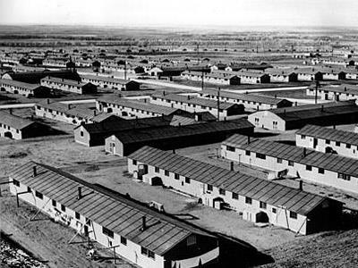 Relocation and Internment of approx. 110,000 Japanese American citizens. Japanese Americans who were too close to the Pacific Coast. Government afraid of spies.