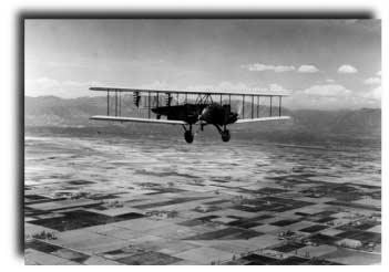 A Curtiss B-2 Condor over Airmail Route 4 (the Salt Lake City Los Angeles