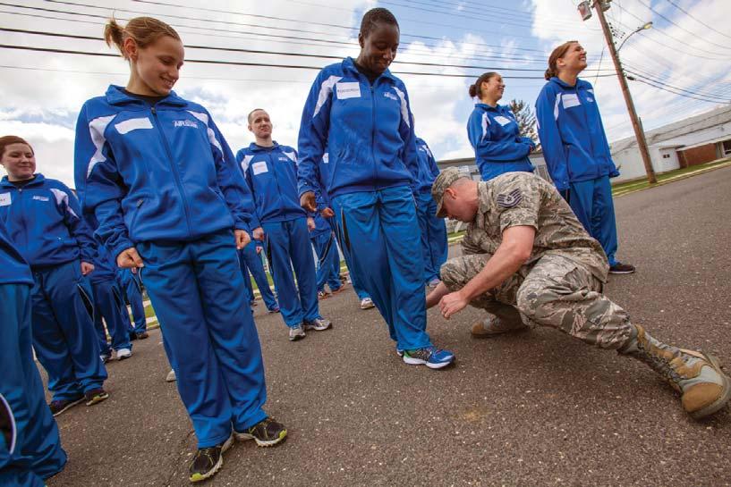 recruiters and other unit members at the National Guard Training Center in Sea Girt, N.J.
