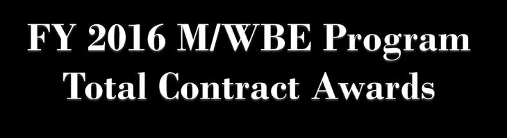 M/WBE Total Contract Awards
