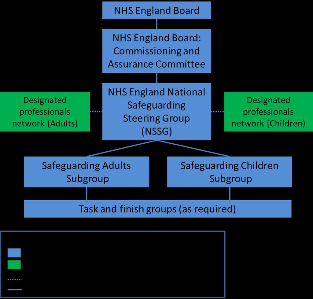 ANNEX B How NHS England maintains oversight of safeguarding NHS England s role in terms of safeguarding is discharged through the Chief Nursing Officer (CNO) who has a national safeguarding