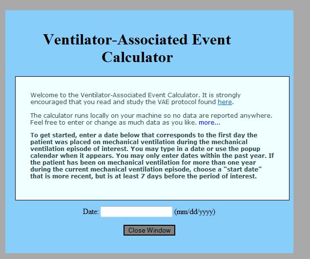VAE Calculator http://www.cdc.