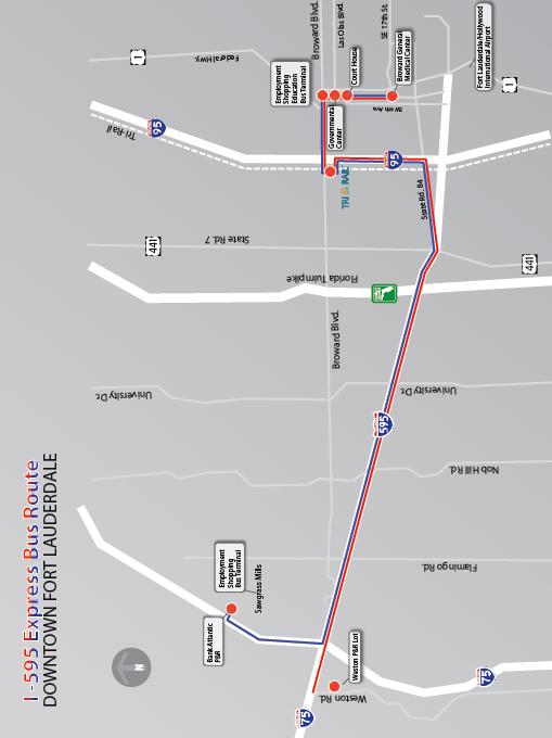 Map 5: BCT I-595 Express Bus Route Downtown Fort Lauderdale 20 Chapter