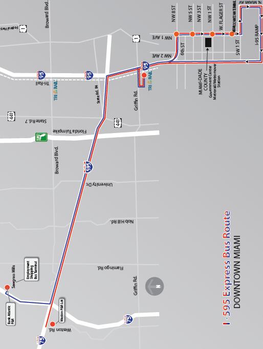 Map 6: BCT I-595 Express Bus Route Downtown Miami 21 Chapter 3