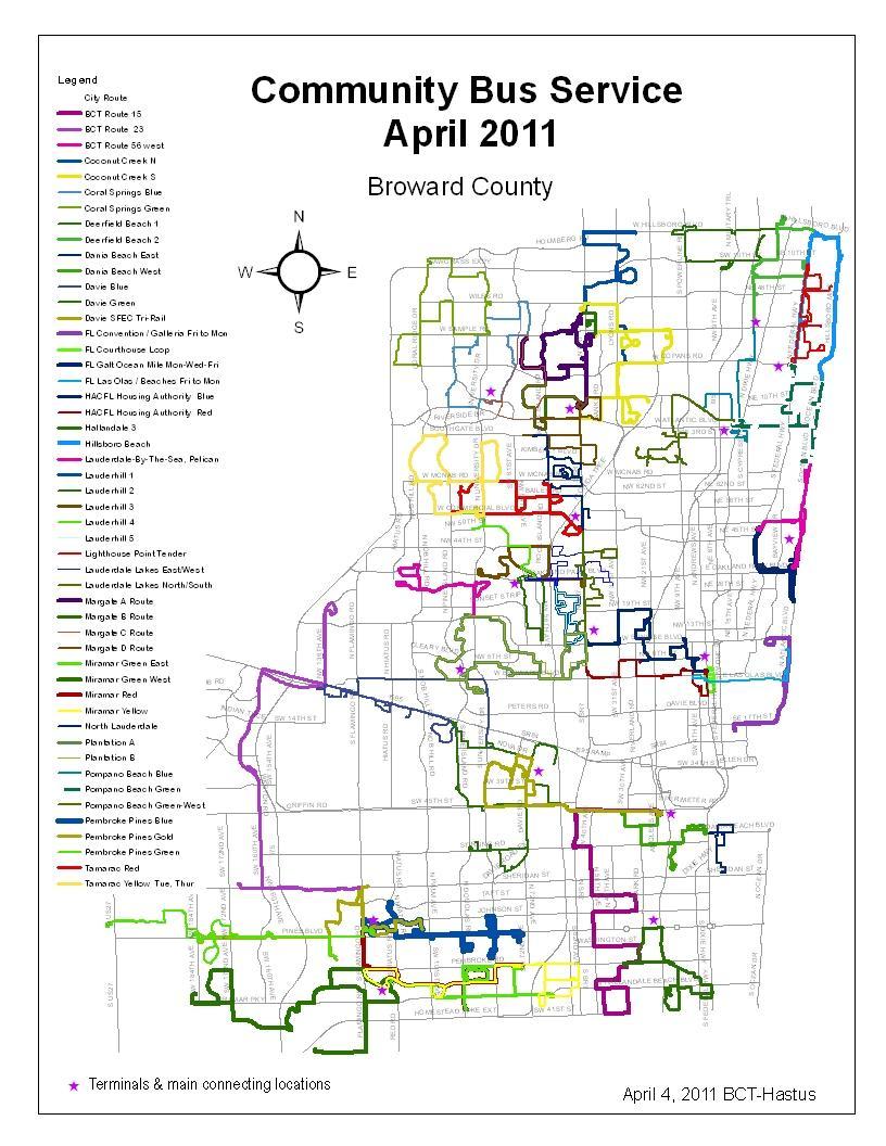 Map 2: BCT FY 2011 Community Bus System Map 3 Chapter 1 Past