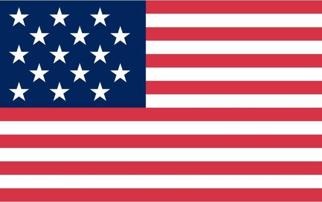 Original 13 Star Flag (1777-1795) On June 14, 1777, the Second Continental Congress passed The Flag Resolution which stated: It is resolved that the flag of the United States be made of thirteen