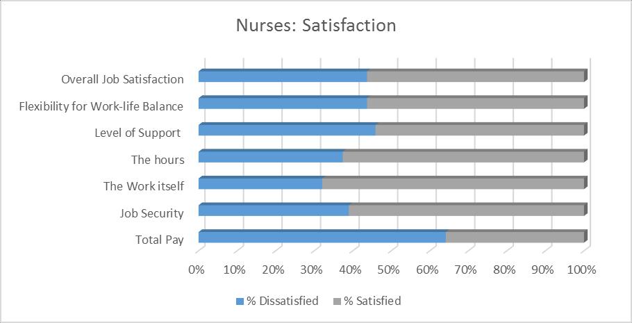The work environment A total of 318 nurses responded to these questions. The majority (59.1%) agreed with the statement I have a lot of freedom to decide how I do work.