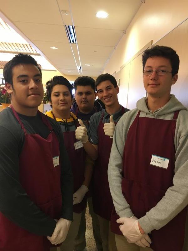 Ahlbach's classes had the opportunity to serve.