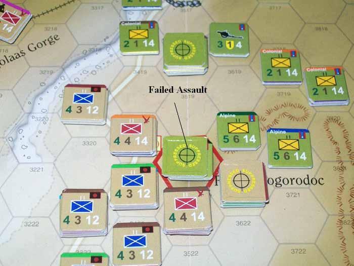 KEREN 1941 Turn Eight Most of the Commonwealth units are rallied during the Administrative Phase. One remains suppressed.